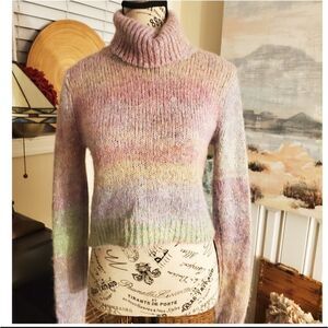 Dannijo Cotton Candy Sequin TurtleNeck Sweater.